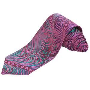 Peacock Pattern Necktie | Purple/Blue